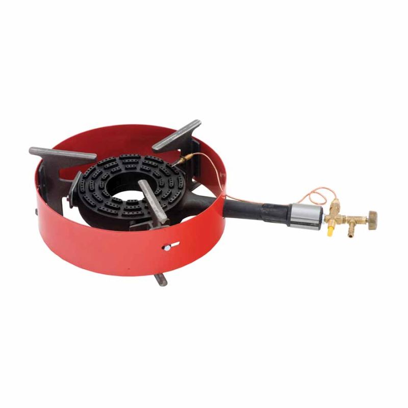 Gas burner 8 kW with flame safety device and support ring