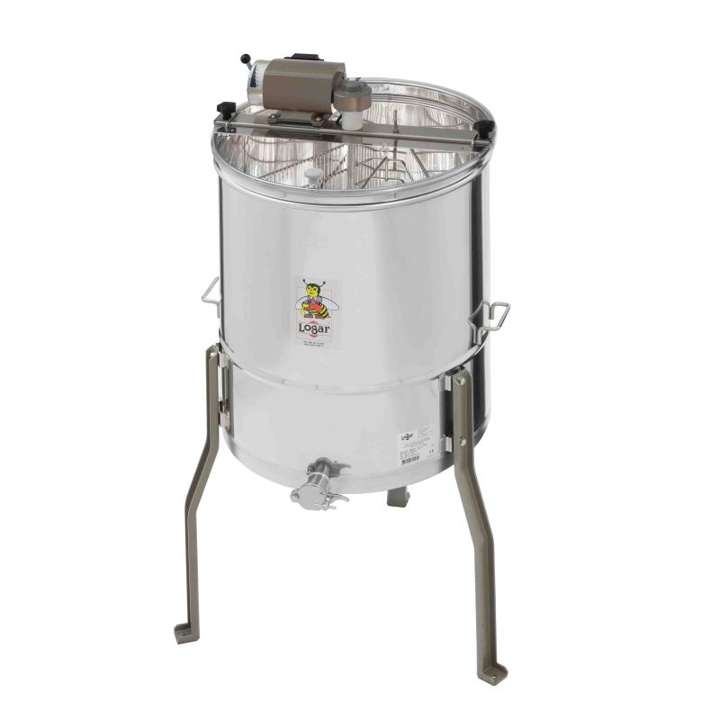 Logar 3‑frame honey extractor with motor drive, 37 x 48 cm, drum Ø 52 cm (universal)