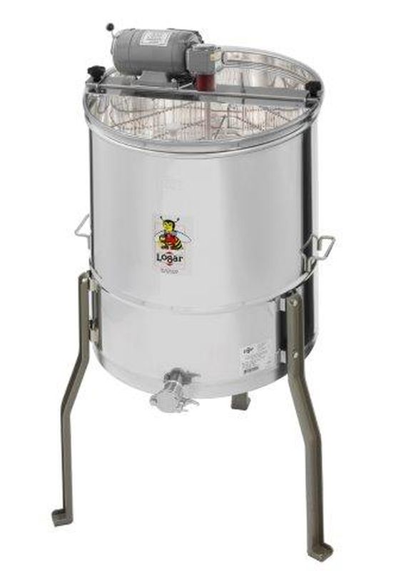 Logar 4-frame honey extractor with motor drive without central axle, 30 x 48 cm, Ø 52 cm