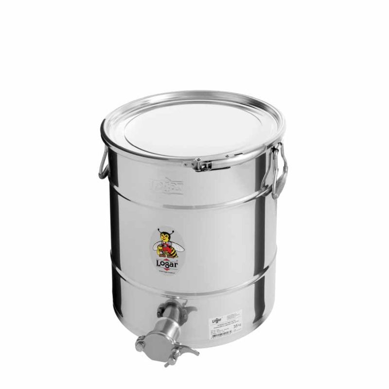 Logar Filling Container 35 kg with Clamp-Ring Closure, Stainless Steel