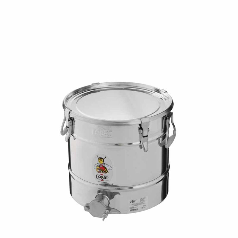 Logar Filling Tank 25 kg with Sloped Bottom, 4 Clamp Latches