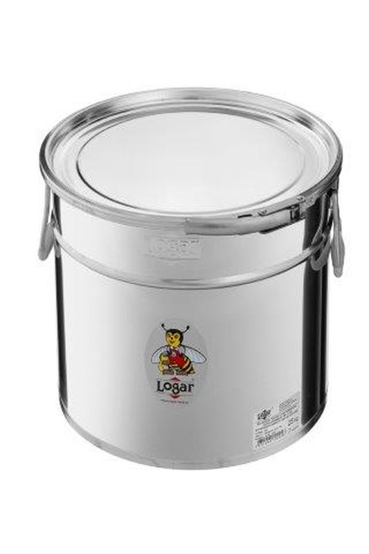 Logar conical storage container with clamping ring and silicone gasket